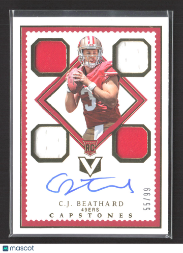 2018 Panini Vertex Capstones C.J. Beathard #108 /99 Quad Patch RC Memorabilia