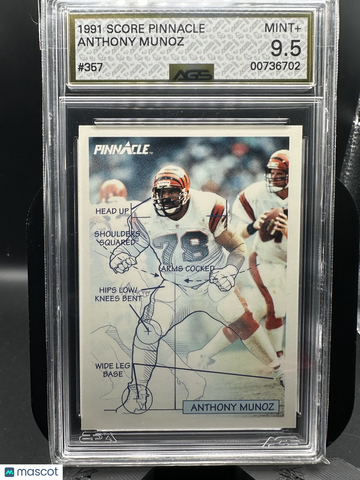 1991 Score Pinnacle Anthony Munoz #357 AGS 9.5