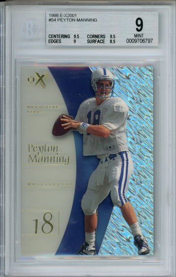 PEYTON MANNING 1998 SKYBOX E-X2001 BGS 9
