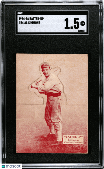 1934 Batter-Up Al Simmons #34 SGC 1.5