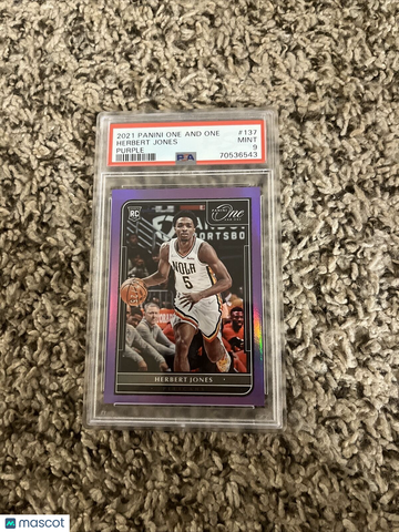 Herbert jones Purple Panini Rookie one And One Psa 9 /24
