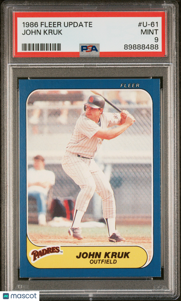 1986 Fleer Update John Kruk #U-61 PSA 9