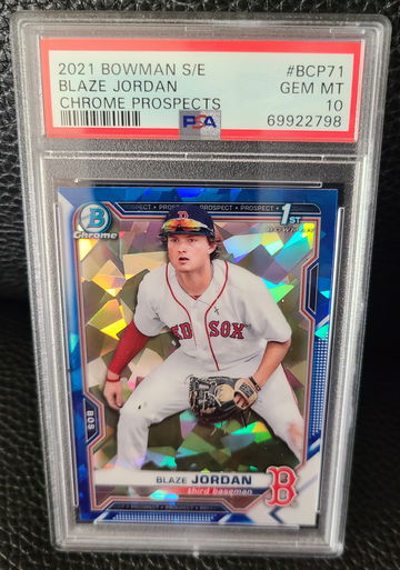 2021 Bowman Draft Sapphire Edition Chrome Prospects Blaze Jordan PSA 10