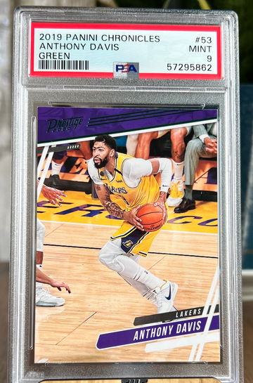 2019-20 Panini Chronicles Anthony Davis PSA 9 GREEN SP PARALLEL #53 Lakers NBA!