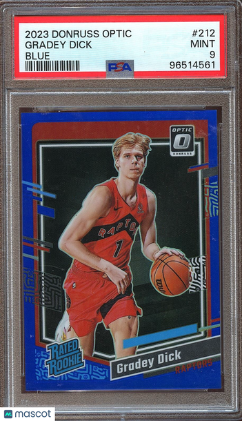 2023 Panini Donruss Optic Gradey Dick #212 Blue Prizm Rookie PSA 9