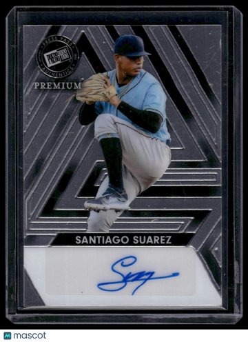 2024 Press Pass Premium Santiago Suarez #BA-SS1 Base Autographs Brite Brite Silver SN,AU