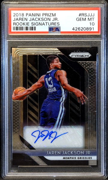 2018 Jaren Jackson Jr. RC Auto 🔥 Prizm Rookie Signatures #RSJJJ 🔥 PSA 10 - GEM