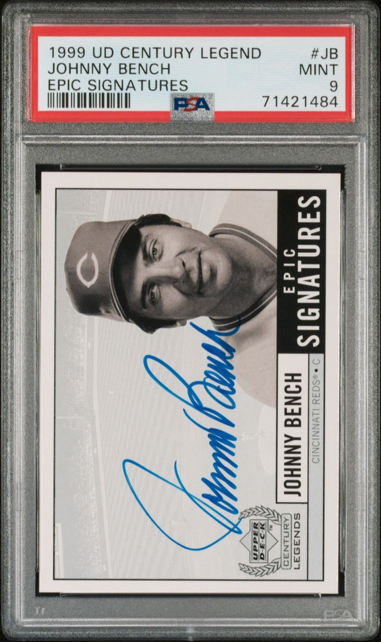 1999 Upper Deck Century Legends Epic Signatures Johnny Bench