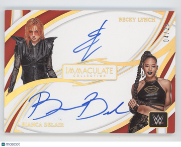 2022 Panini Immaculate Collection Dual Autograph Becky Lynch Bianca Belair #DA-BLB /25
