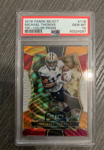 2016 Select Michael Thomas Tri-Color Prizm PSA 10 Gem Mint  POP 10