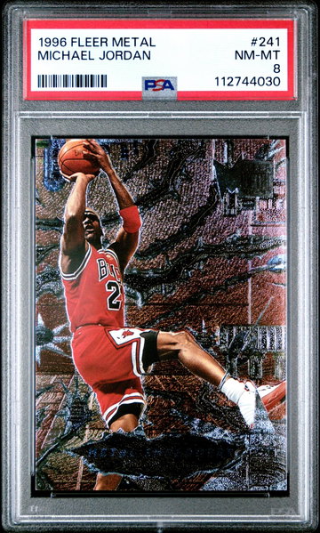 1996 Fleer Metal Michael Jordan #241 PSA 8