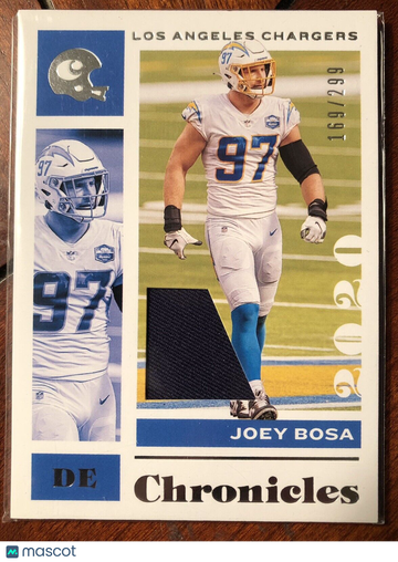2020 Chronicles Joey Bosa #55 Jersey Relic #169/299 Chargers Buckeyes FREE S&H