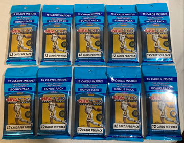 10 x 2019-2020 Panini Hoops Premium Stock NBA Basketball Multipack / Cello Pack