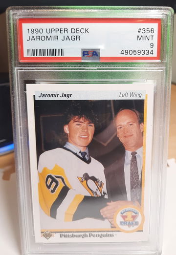 1990 upper deck hockey#356 Jarimor Jagr PSA 9