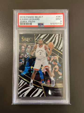 Kawhi Leonard 2019 Select Courtside Zebra #287 PSA 9