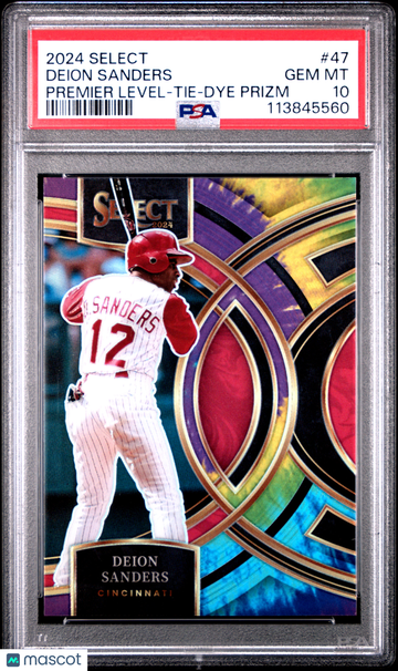 2024 Panini Select Premier Level Deion Sanders #47 Tie Dye Prizm PSA 10