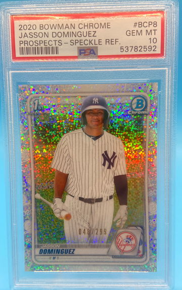 2020 Bowman Chrome Jasson Dominguez Speckle Refractor PSA 10 (pop 18)