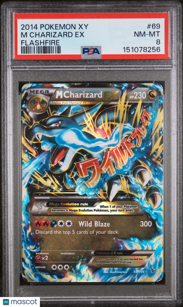 2014 Pokemon Xy Flashfire M Charizard EX Flashfire PSA 8 #69
