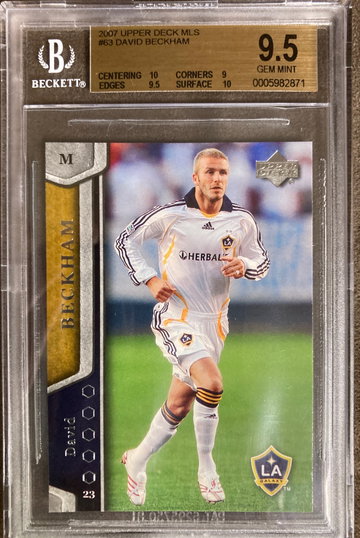 2007 UD MLS David Beckham #63 BGS 9.5 Gem Mint
