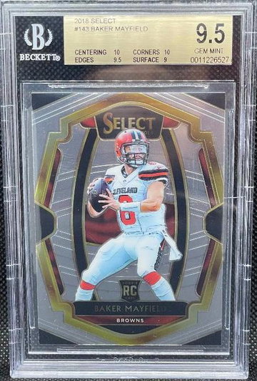 Baker Mayfield Rookie Select Premier Level Graded BGS 9.5