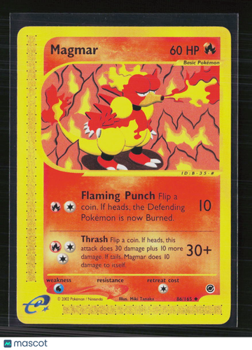 Pokemon 2002 Expedition Base Set Magmar #86/165