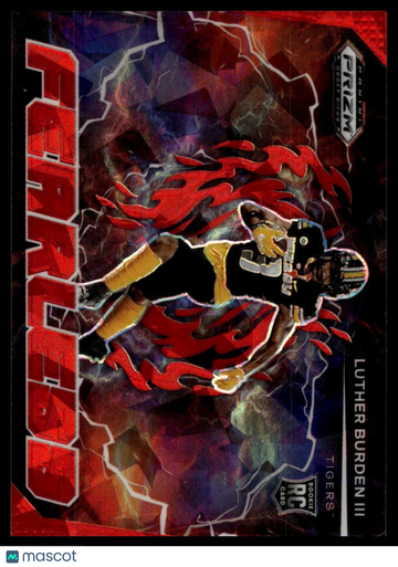 2025 Panini Prizm Draft Picks Luther Burden III #F-LBN Fearless Red Ice