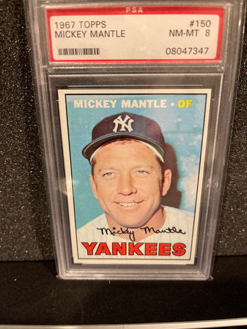 1967 Mickey Mantle PSA 8