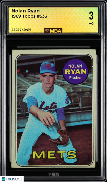 1969 Topps Nolan Ryan #533 MBA 3