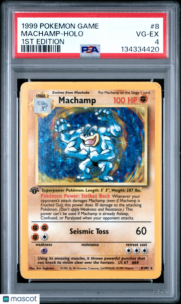 1999 Pokemon Game Machamp Holo 1st Edition PSA 4 #8