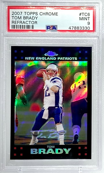2007 Topps Chrome Tom Brady Topps Chrome Refractor PSA 9