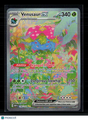2023 Scarlet & Violet 151 Venusaur EX Holo Secret Rare SAR #198/165