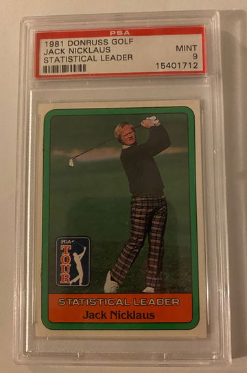 1981 Donruss Golf Jack Nicklaus PSA 9 Statistical Leader Rookie MINT 