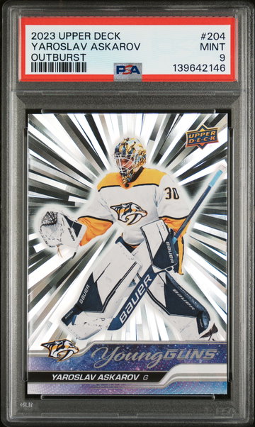 2023 Upper Deck Outburst Silver Yaroslav Askarov #204 PSA 9