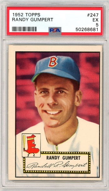 1952 Topps Randy Gumpert #247 PSA 5 P1286