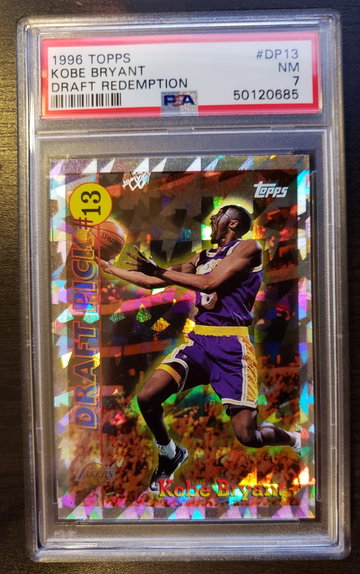 Kobe Bryant 1996 Topps Draft Redemption RC PSA 7