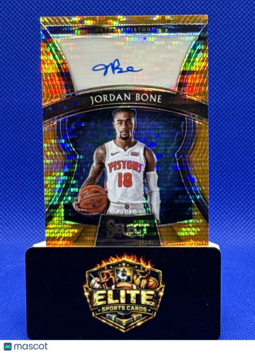 2019-20 Panini Select Jordan Bone #RS-JBN Rookie Signatures Neon Orange Pulsar Prizms FOTL SN AU