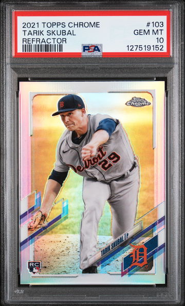 2021 Topps Chrome Refractor Tarik Skubal #103 PSA 10