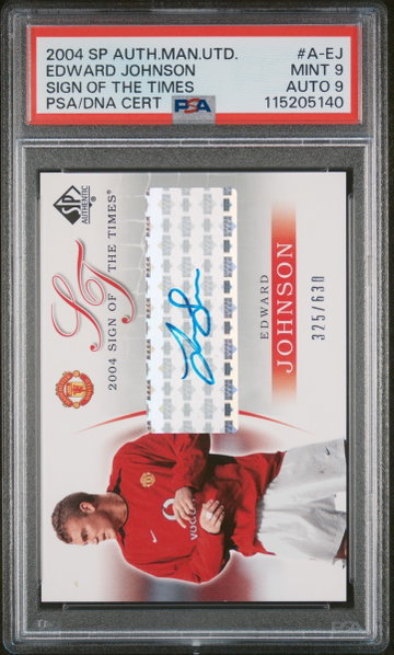 2004 SP Authentic Sign of the Times Edward Johnson #A-EJ /630 PSA 9