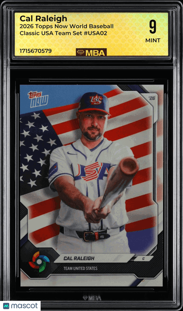 2026 Topps Now World Baseball Classic Cal Raleigh #USA02 USA Team Set MBA 9