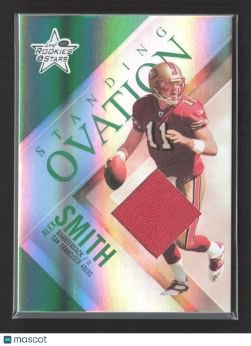 2007 Donruss Leaf Rookies & Stars Standing Ovation Alex Smith #SO-24 Game-Worn Jersey