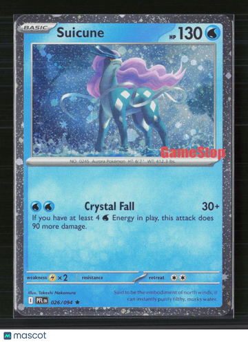 2023 Paldea Evolved Suicune Holo Rare #26/94