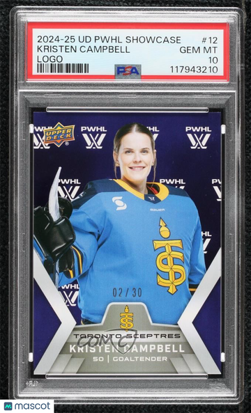 2024-25 Upper Deck PWHL Showcase - [Base] - Logo Kristen Campbell #12 Logo /30 PSA 10