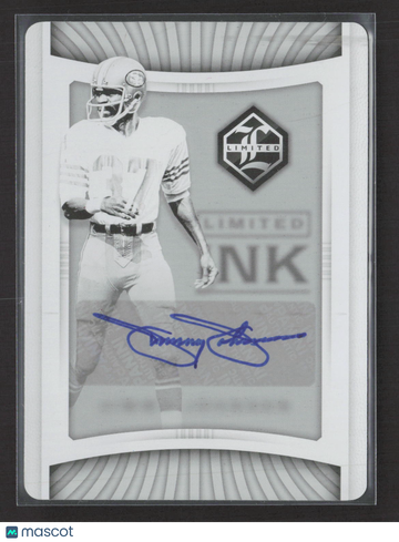 2017 Panini Limited Football Limited Ink Jimmy Johnson #LI-JJ Black Plate /1 Printing Plate