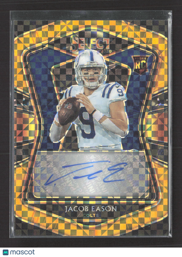 2021 Panini Select Prizm Jacob Eason #RS-JEA Gold Checkerboard /10 RC