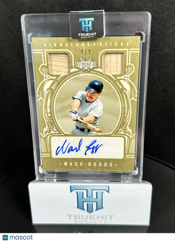 2025 Leaf Lumber Signature Sticks Wade Boggs #SS-WB1 /1 Authentic autograph Game-used bat
