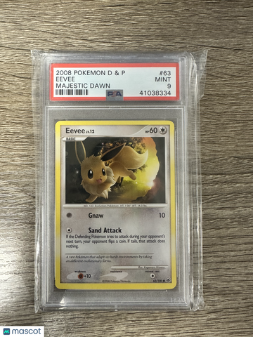 2008 Pokemon Diamond & Pearl Majestic Dawn Eevee Majestic Dawn PSA 9 #63