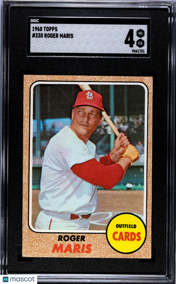 1968 Topps Roger Maris #330 SGC 4
