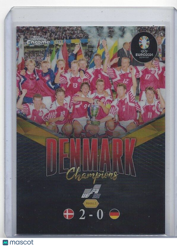 DENMARK ULTIMATE SHOWDOWN 2023-24 TOPPS CHROME EURO CHAMPIONS GOLD REFRACTOR /50