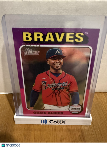 2024 Topps Heritage Ozzie Albies #345 Chrome SN