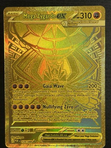 2025 Mega Evolution Perfect Order Mega Zygarde EX Etched Secret Rare #124/88